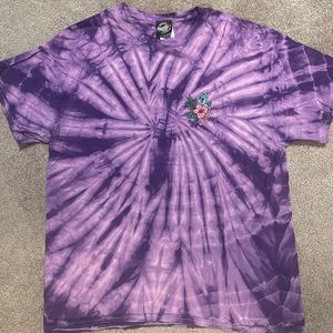 Purple tie-dye Santa Cruz t-shirt